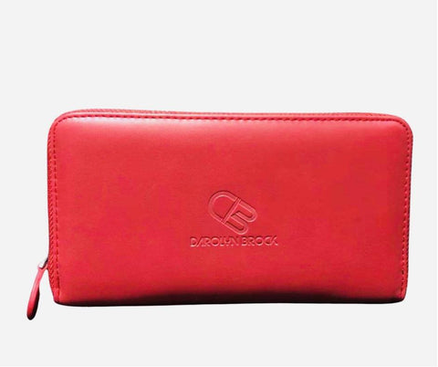 Doris genuine leather phone holder wallet-red