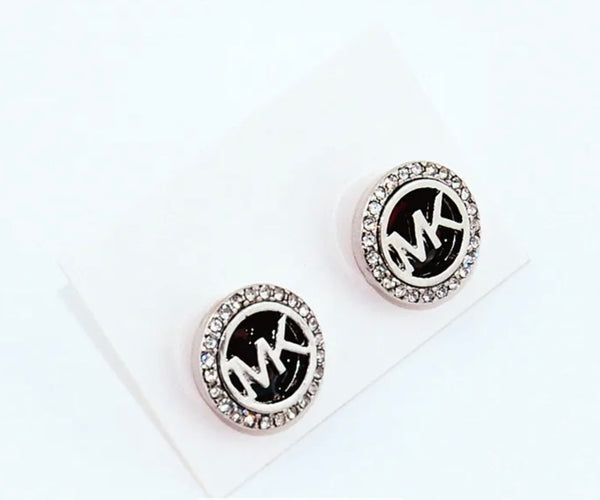 MK logo earrings