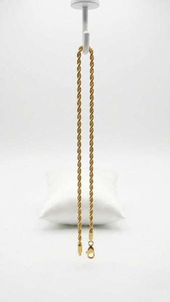 9 inch Gold Rope Bracelet