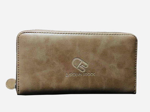 Doris genuine leather rfid phone holder wallet-Coffee